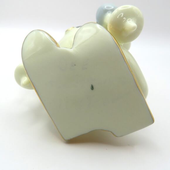 Porcelain Snowman Skier Ornament with Skis and Poles Christmas Figurine 4.75" - Picture 10 of 10